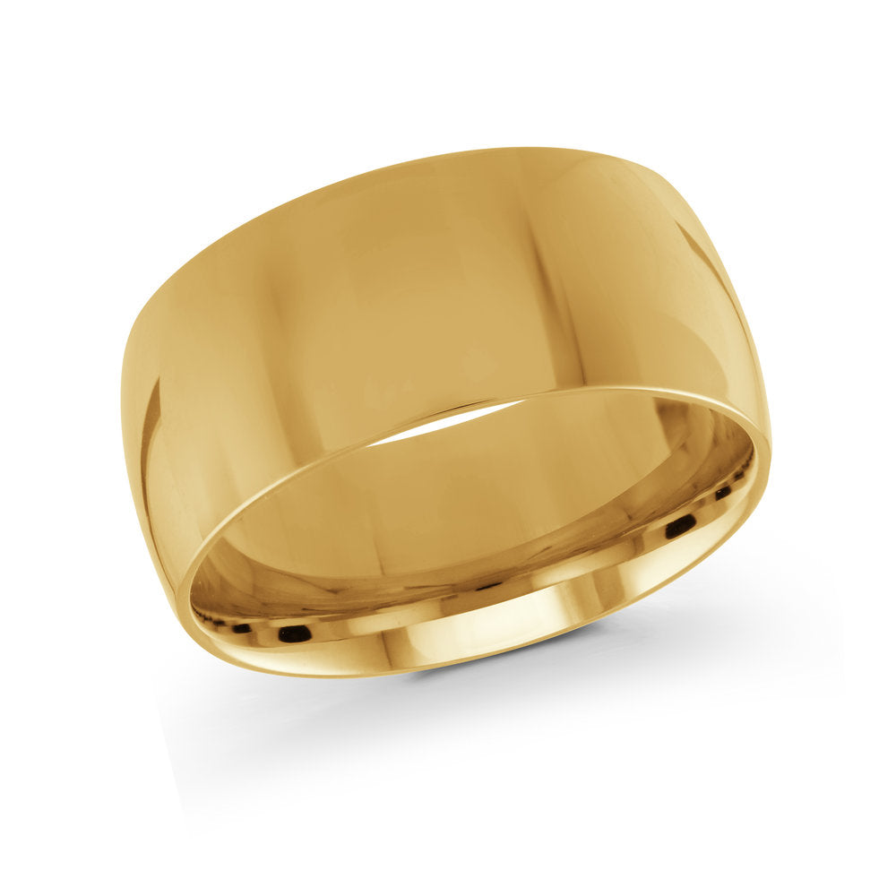 Milgrain Wedding Band - Yellow - 10mm
