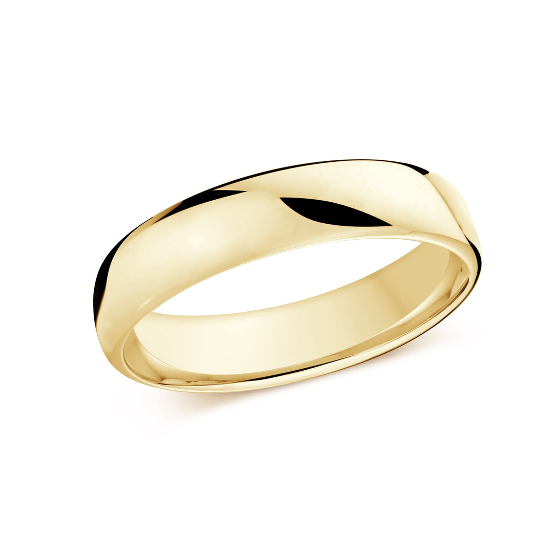 5mm 18K Yellow Gold Plain Band