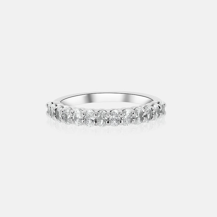 half eternity oval diamond wedding ring 