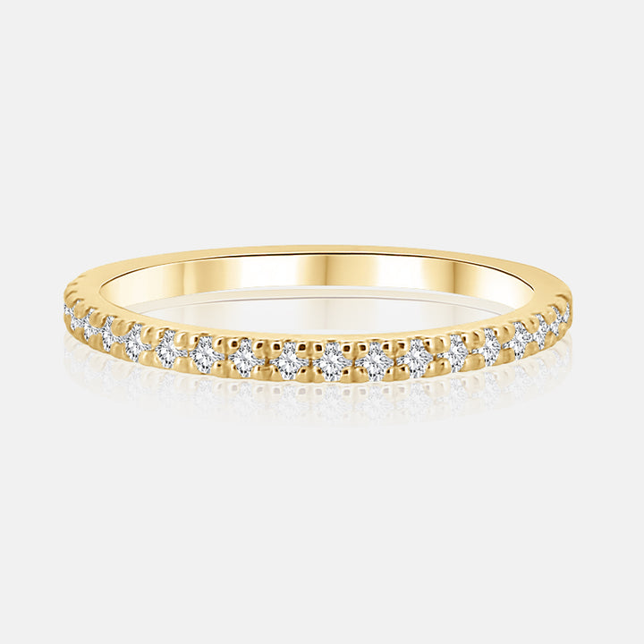 Pavé diamond band with .33 carat of natural diamonds in 14 Karat Yellow Gold