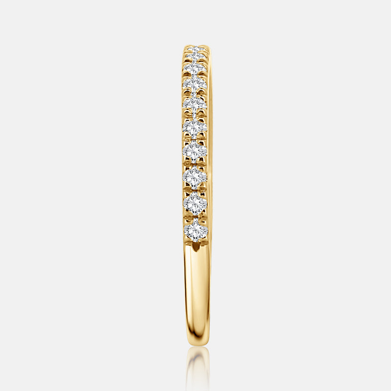 Pavé diamond band with .33 carat of natural diamonds in 14 Karat Yellow Gold