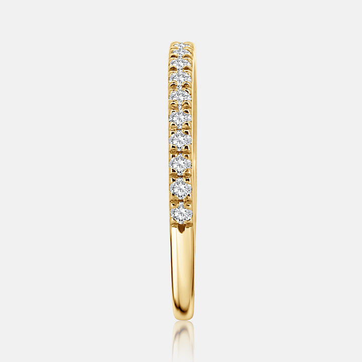 Pavé diamond band with .33 carat of natural diamonds in 14 Karat Yellow Gold
