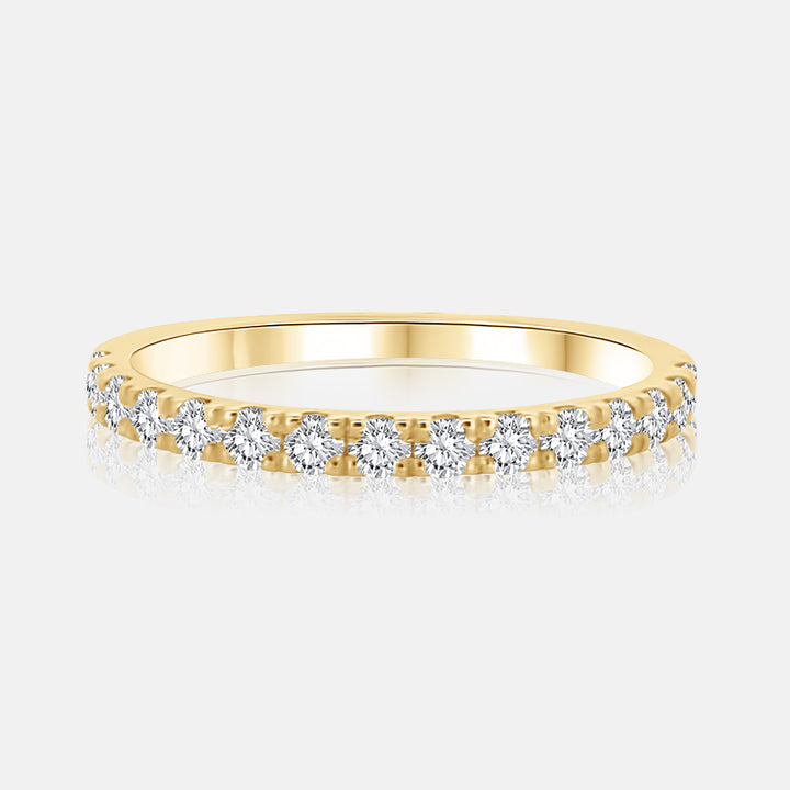 Pavé diamond band with .50 carat of diamonds in 14 Karat Yellow Gold