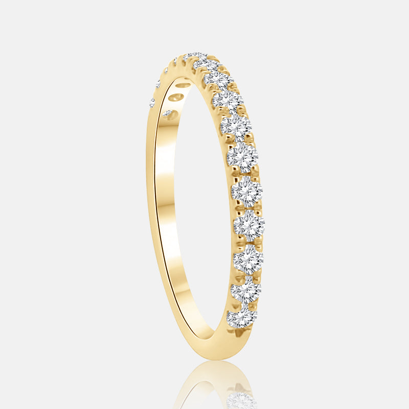 Pavé diamond band with .50 carat of diamonds in 14 Karat Yellow Gold