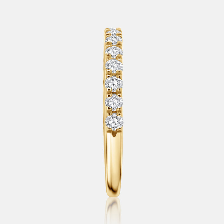 Pavé diamond band with .50 carat of diamonds in 14 Karat Yellow Gold