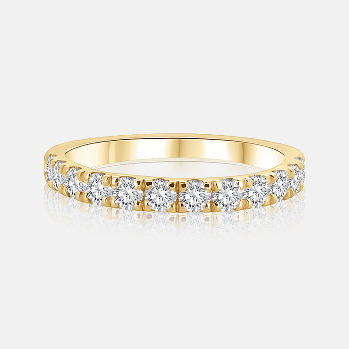 Pavé diamond band with .75 carat of diamonds in 14K Yellow Gold