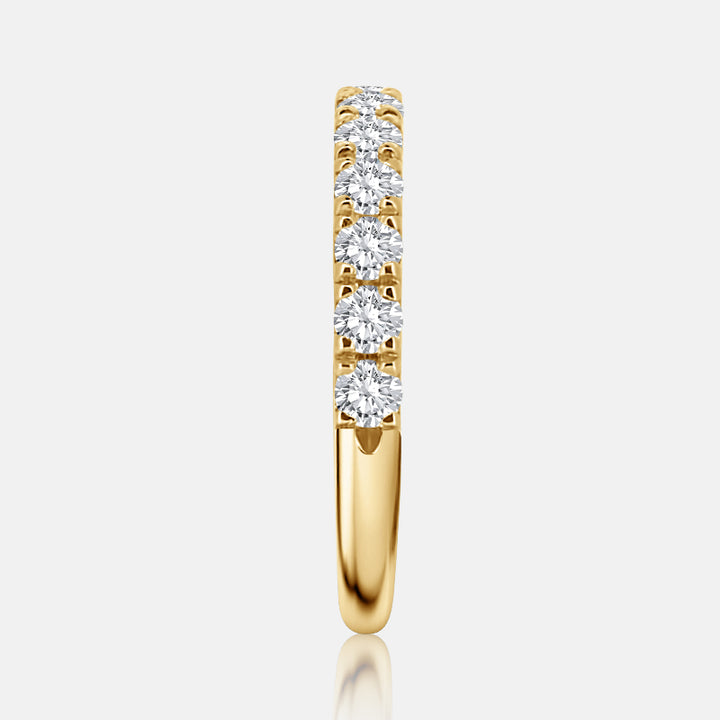 Pavé diamond band with .75 carat of diamonds in 14K Yellow Gold