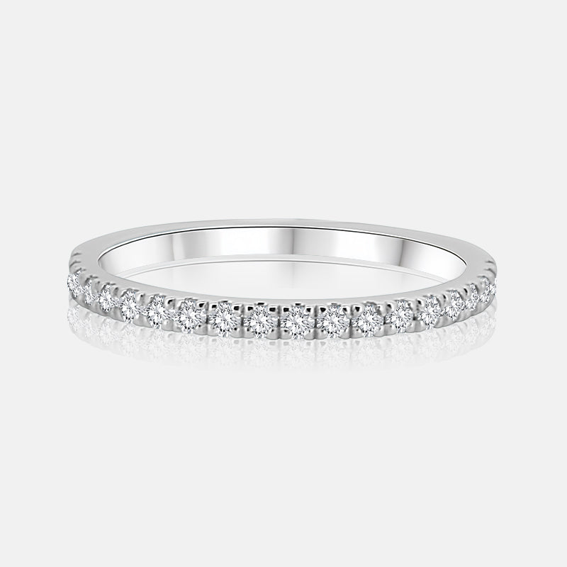 white gold pave diamond wedding band
