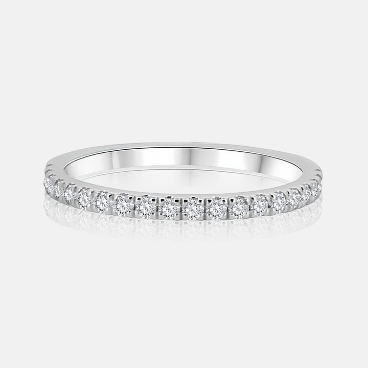white gold pave diamond wedding band

