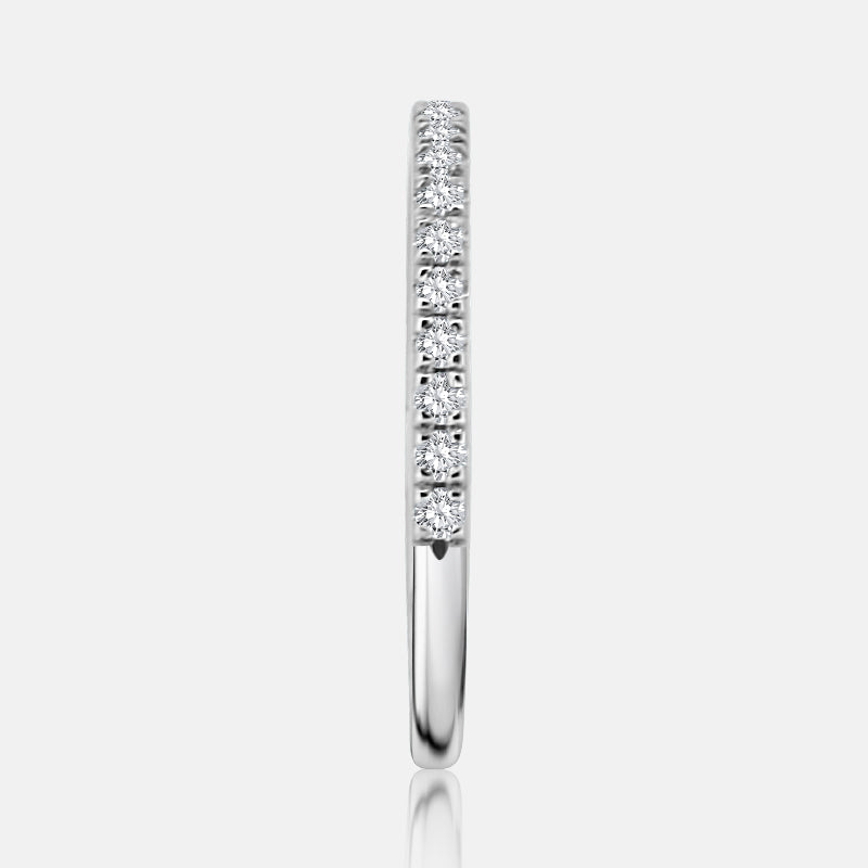 Pavé diamond band with .33 carat of natural diamonds in 14 Karat White Gold