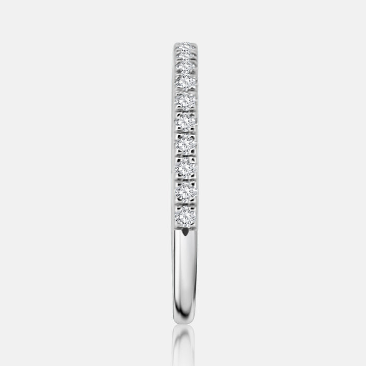 Pavé diamond band with .33 carat of natural diamonds in 14 Karat White Gold