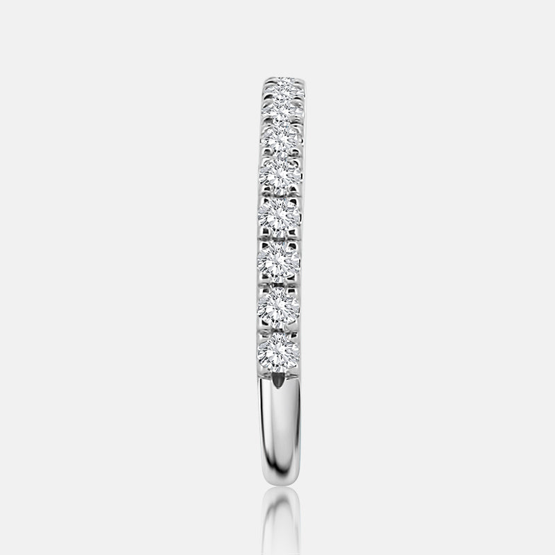 Pavé diamond band with .50 carat of natural diamonds in 14K White Gold