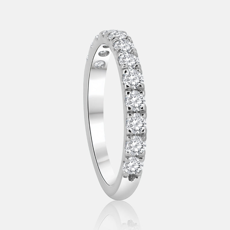 Masina Diamonds Classic white gold pavé diamond band.