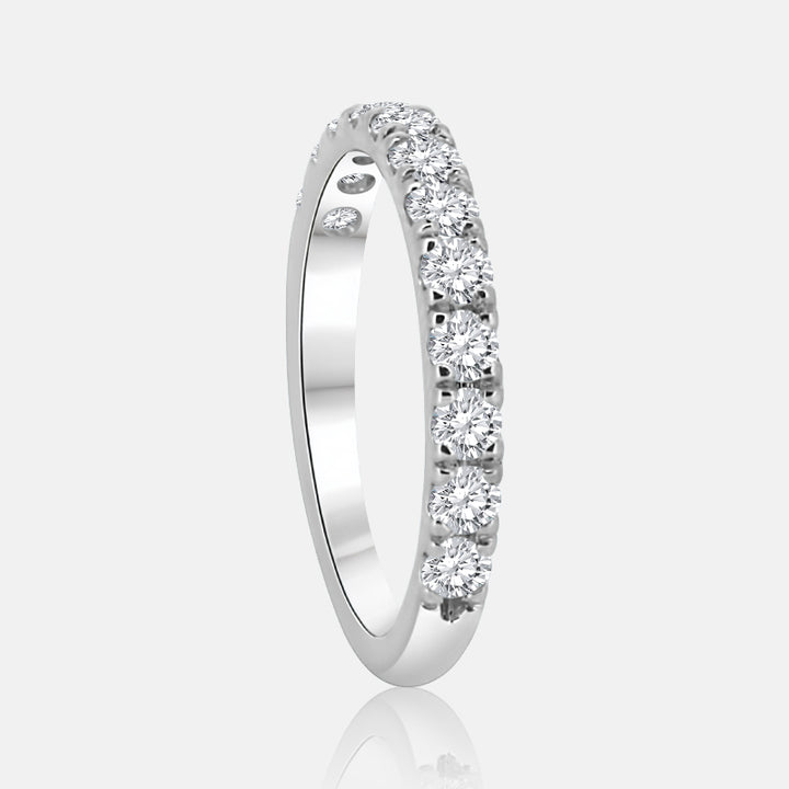 Masina Diamonds Classic white gold pavé diamond band.