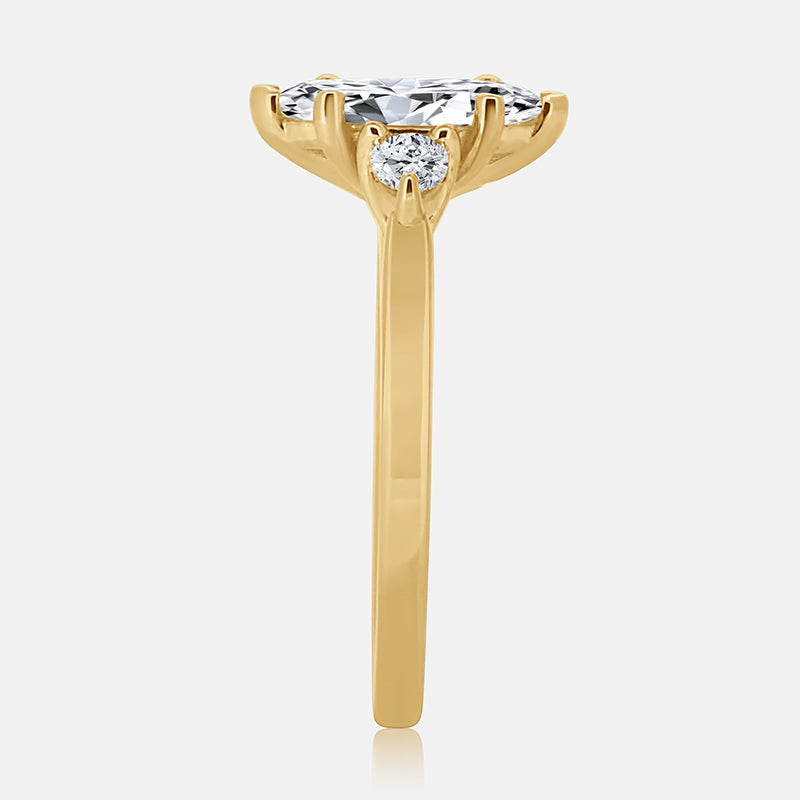 Adela Three Stone Engagement Ring