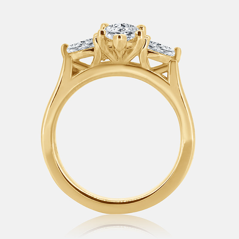 Adela Three Stone Engagement Ring