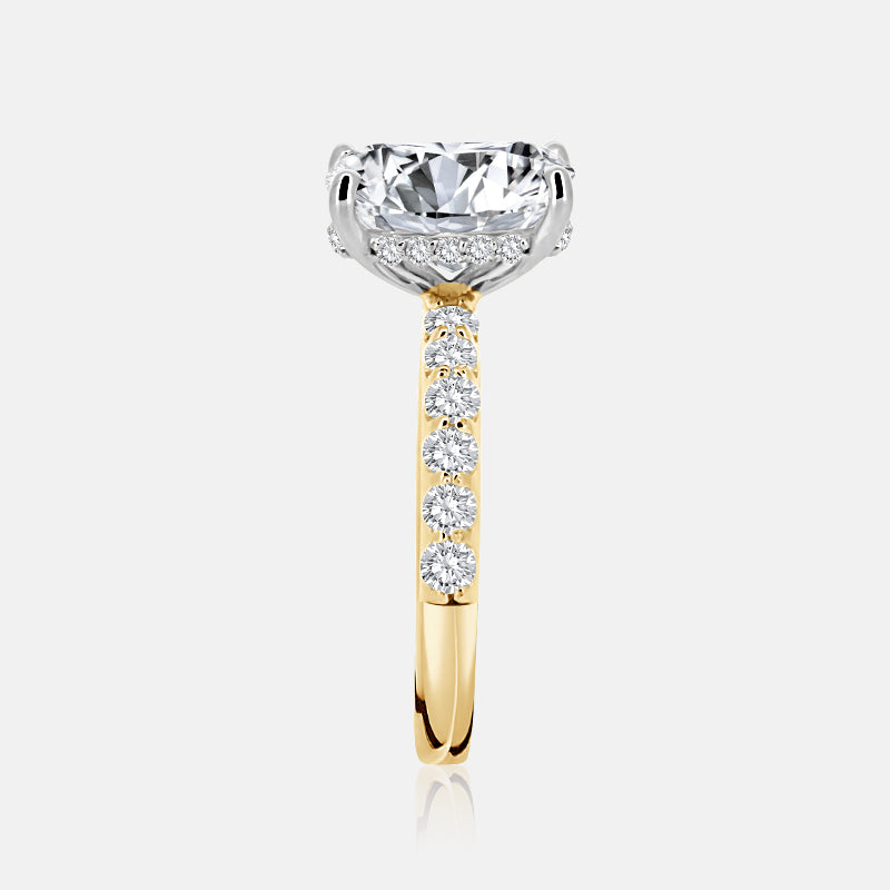 Masina Diamonds Aurora diamond ring in yellow gold detail.