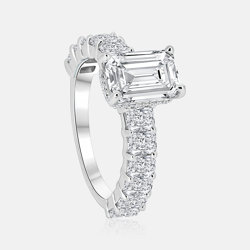 Masina Diamonds Colette engagement ring with emerald-cut diamond.