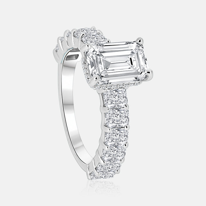 Masina Diamonds Colette engagement ring with emerald-cut diamond.