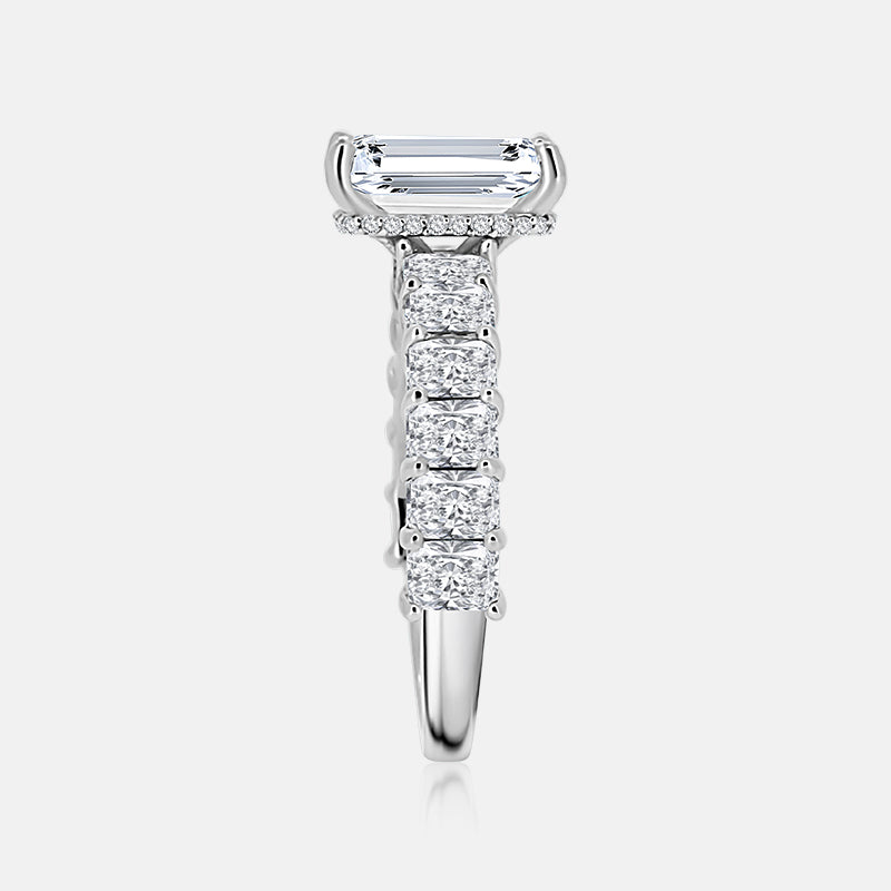 Masina Diamonds Colette emerald-cut diamond ring in white gold