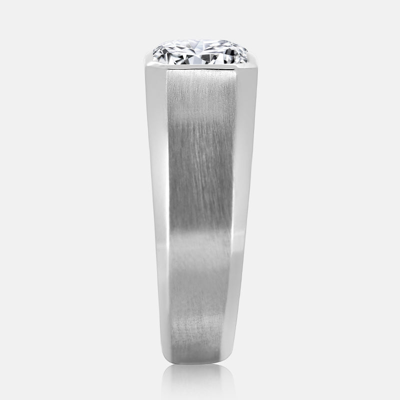Asscher Cut Diamond Signet Ring