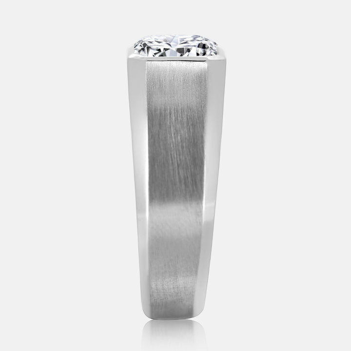 Asscher Cut Diamond Signet Ring