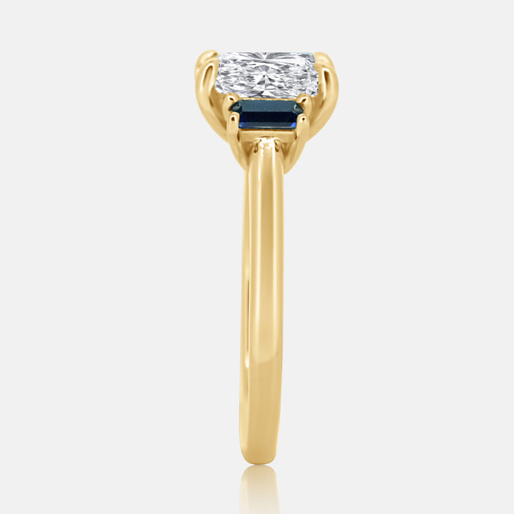 Seta (Cushion and Sapphire) Engagement Ring
