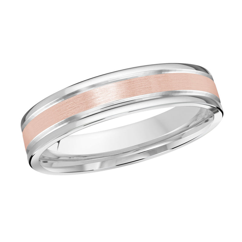 M3-004 10K - White / Pink Gold 4mm Satin