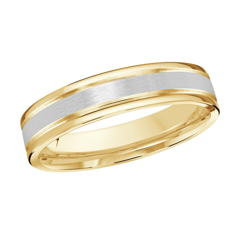 M3-004 14K - Yellow / White Gold 4mm Satin
