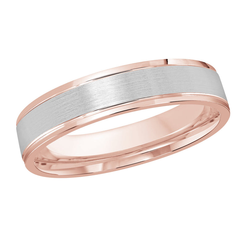 M3-006 14K - Pink / White Gold 4mm Satin