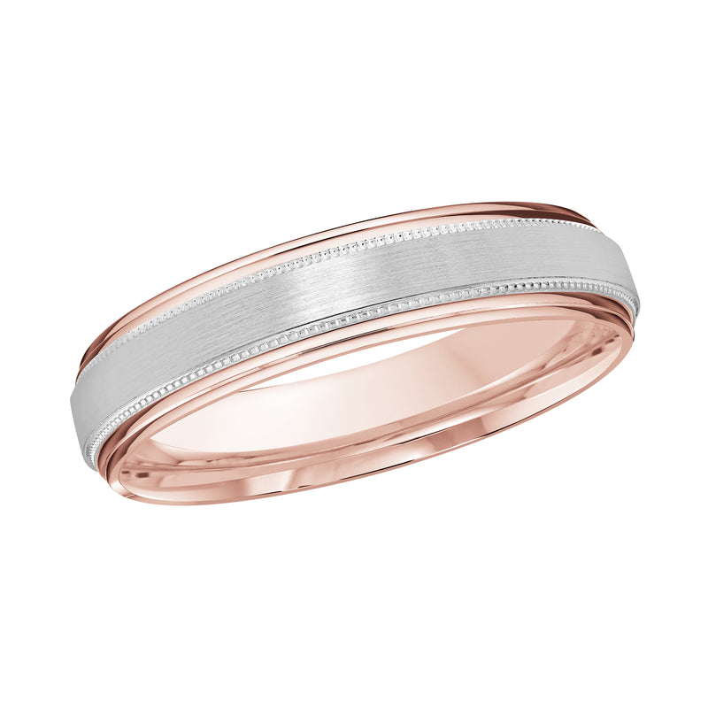 M3-008 14K - Pink / White Gold 4mm Satin