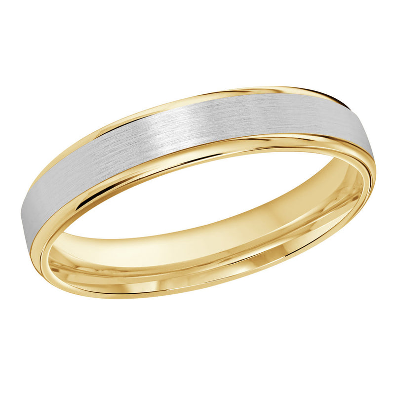 M3-010 14K - Yellow / White Gold 4mm Satin