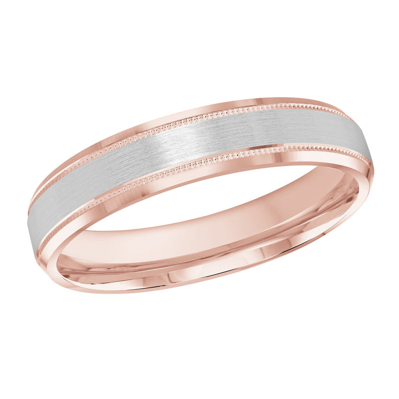 M3-013 14K - Pink / White Gold 4mm Satin