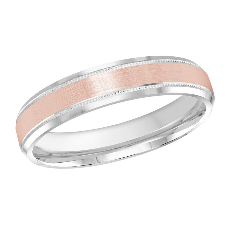 M3-013 18K - White / Pink Gold 4mm Satin