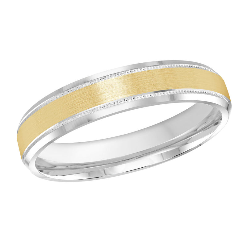 M3-013 18K - White / Yellow Gold 4mm Satin