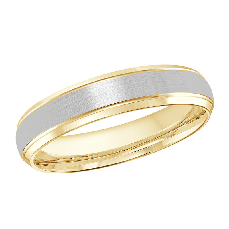 M3-014 14K - Yellow / White Gold 4mm Satin