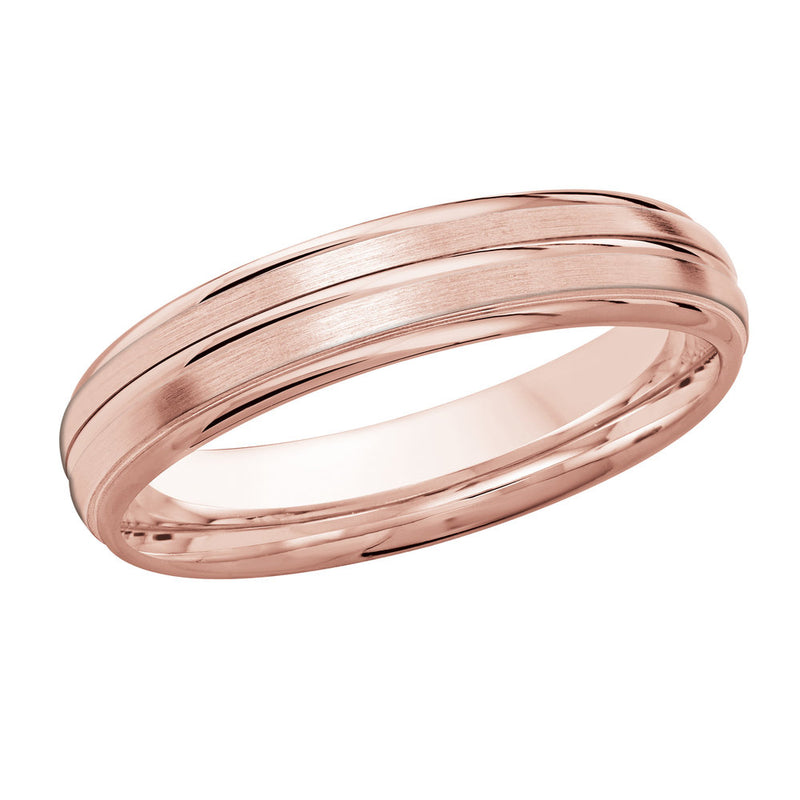 M3-016 14K - Pink Gold 4mm Satin