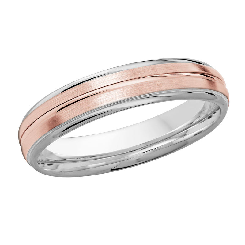 M3-016 10K - White / Pink Gold 4mm Satin