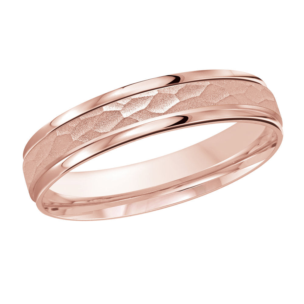 M3-031 10K - Pink Gold 4mm Hammered