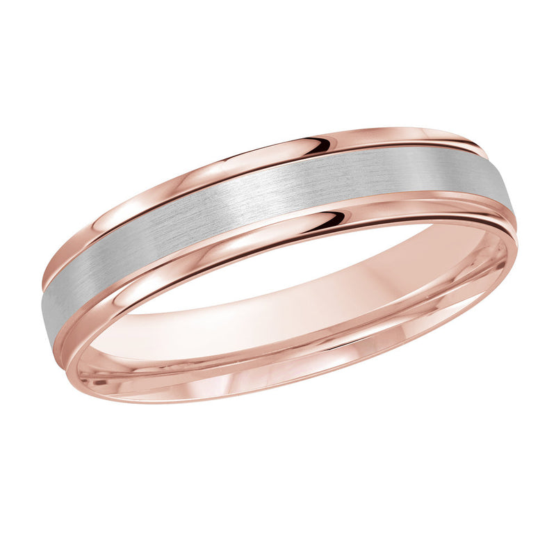 M3-031 14K - Pink / White Gold 4mm Satin