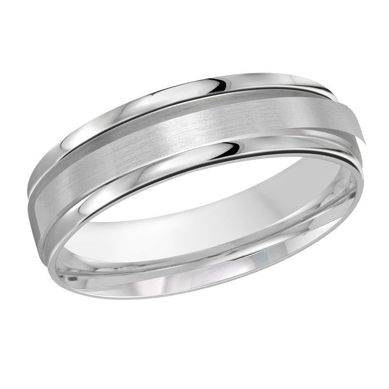M3-031 18K - White Gold 4mm Satin