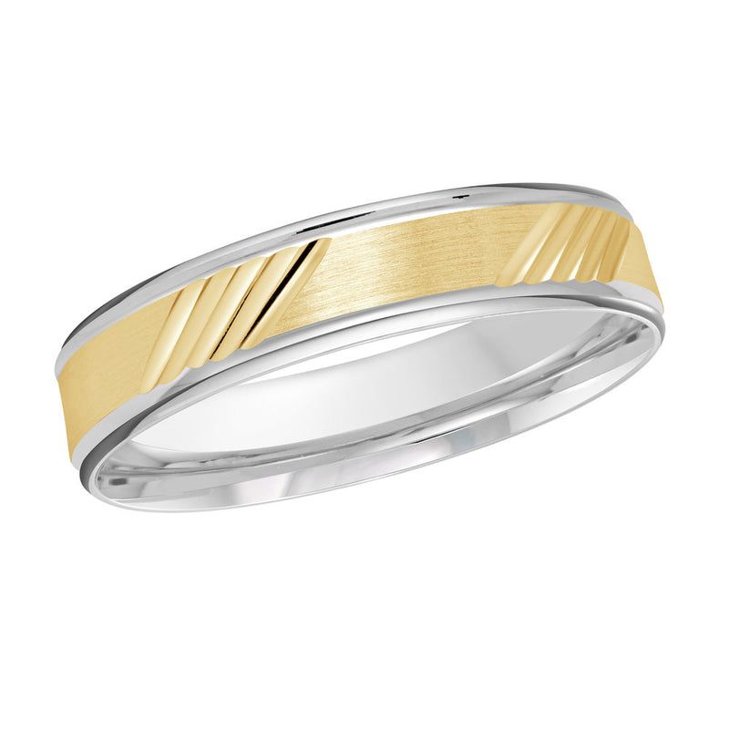 M3-042 Platinum - White / Yellow Gold 4mm Satin