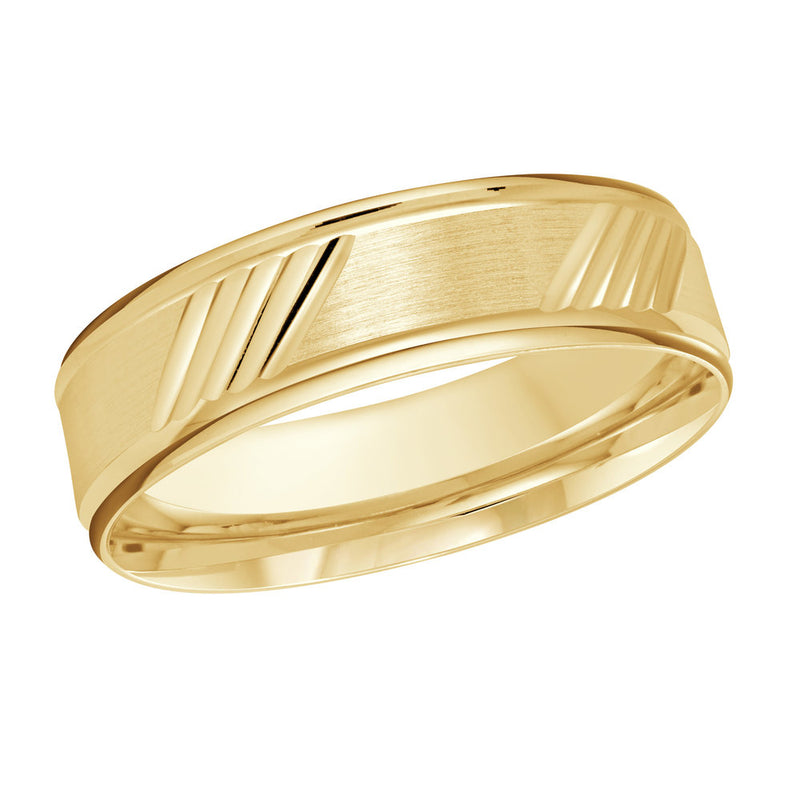 M3-042 14K - Yellow Gold 6mm Satin