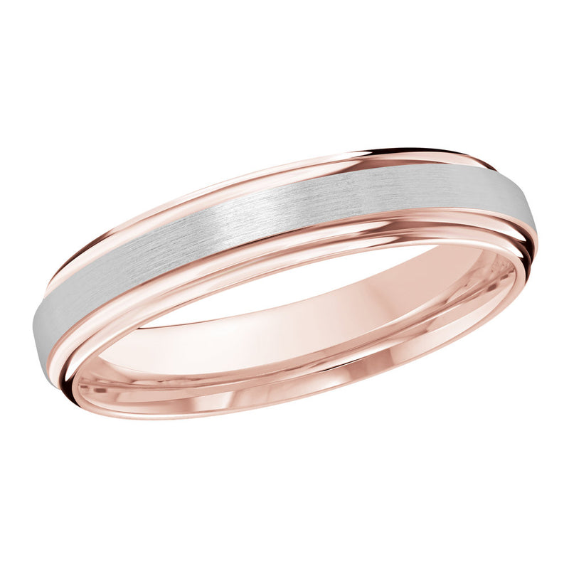 M3-058 Platinum - Pink / White Gold 4mm Satin