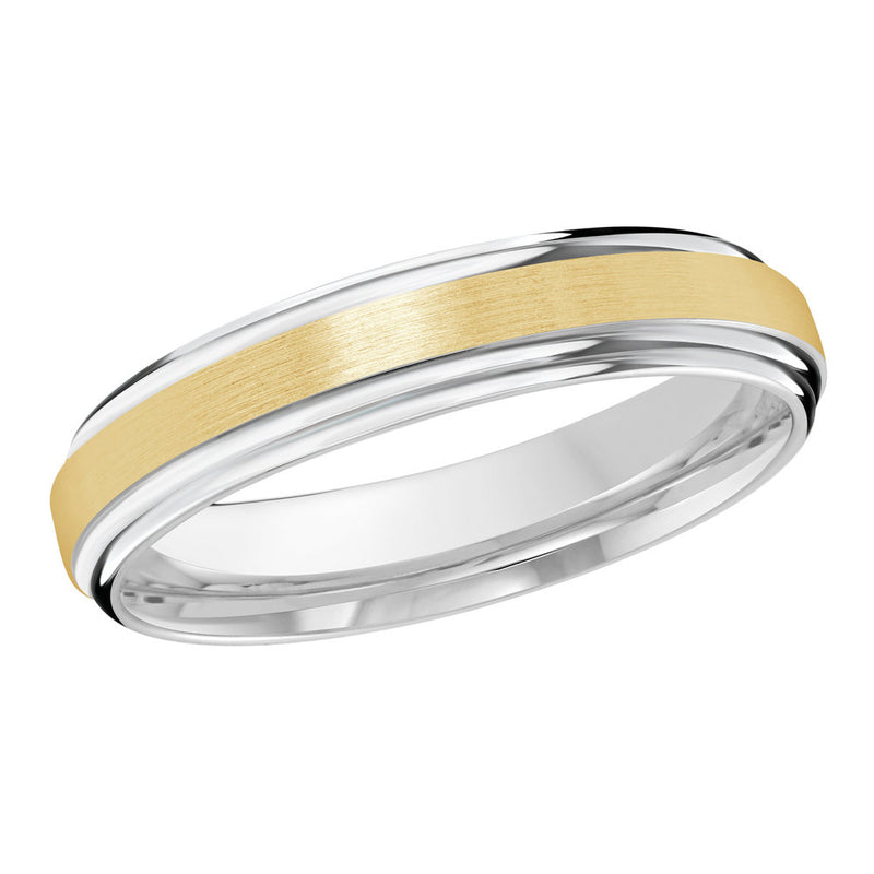 M3-058 10K - White / Yellow Gold 4mm Satin
