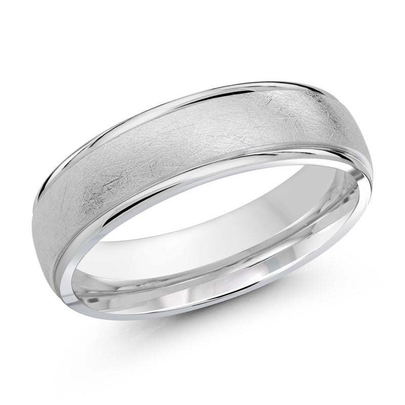 M3-081 14K - White Gold 6mm Scratch