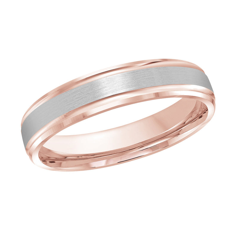 M3-082 14K - Pink / White Gold 4mm Satin