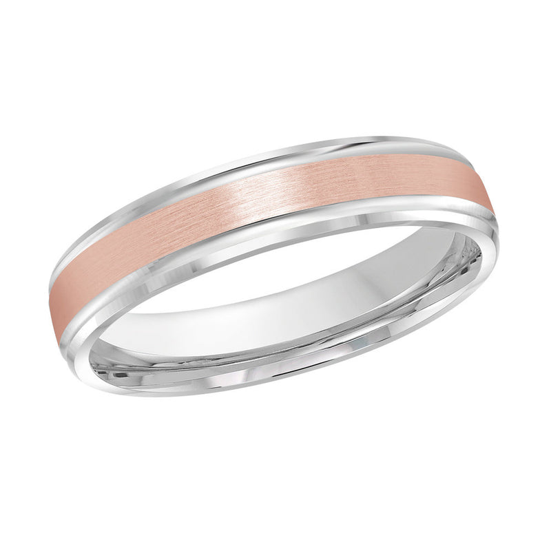 M3-082 Platinum - White / Pink Gold 4mm Satin