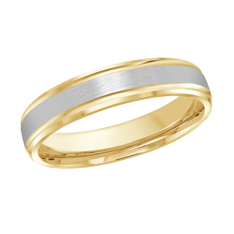 M3-082 18K - Yellow / White Gold 4mm Satin