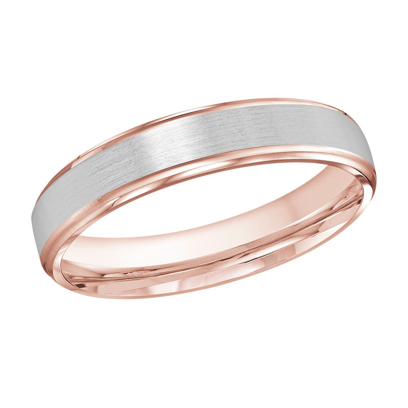 M3-094 14K - Pink / White Gold 4mm Satin
